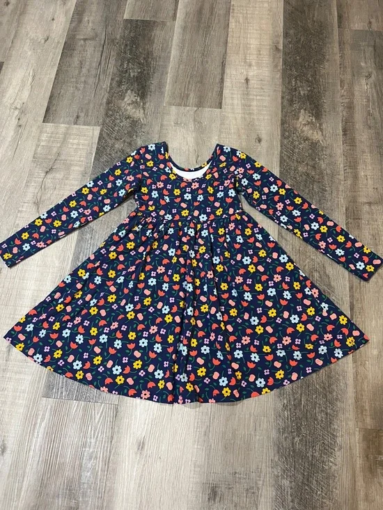 Hanna Andersson floral skater dress size 8 - Picture 3 of 4